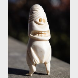Hand-Carved Inuit Tupilak in Bone � Early 20th Century Greenland, 12 cm