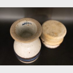 Set of 2 Vintage Studio Pottery Pieces � Goblet &amp; Lidded Jar (West Germany)