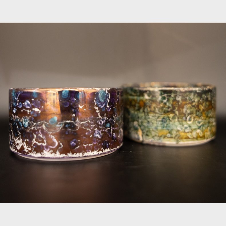 Set of 2 Handmade Studio Pottery Bowls � Multicolour Glaze (Hutschenreuther �Novum�, Germany)
