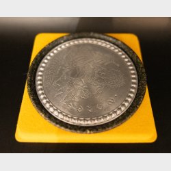 Israeli commemorative medal with Lion of Judah and Hebrew inscription