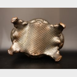 Vintage Pewter Trinket Box with Ornate Detailing