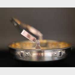 Vintage Silver Plated Serving Dish with Folding Handle � 21 cm Mid Century Decorative Tray Bowl