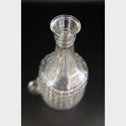 Vintage Cut Glass Decanter with Stopper � Elegant Crystal Style Bottle 26 cm