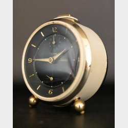 Vintage Trivox Silent Alarm Clock � Mid Century German Brass Desk Clock Working