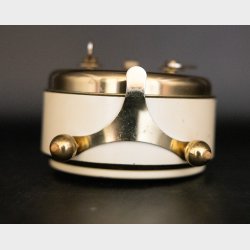 Vintage Trivox Silent Alarm Clock � Mid Century German Brass Desk Clock Working