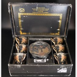 Yamasen Gold Collection Tea Set � 12 pcs Fine Porcelain Japan 24K Gold Plated Cups &amp; Saucers