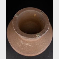 Vintage West Germany Style Fat Lava Ceramic Candle Holder / Bowl 17 cm � Mid Century Modern Blue Glaze Pottery
