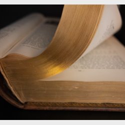 Antique Danish Illustrated Family Bible 1929 � Large Leather Bound Gilt Edge �Illustreret Familie Bibel� with Family Record Pages