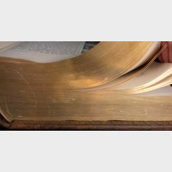Antique Danish Illustrated Family Bible 1929 � Large Leather Bound Gilt Edge �Illustreret Familie Bibel� with Family Record Pages