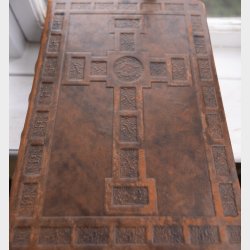 Antique Danish Illustrated Family Bible 1929 � Large Leather Bound Gilt Edge �Illustreret Familie Bibel� with Family Record Pages
