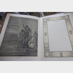 Antique Danish Illustrated Family Bible 1929 � Large Leather Bound Gilt Edge �Illustreret Familie Bibel� with Family Record Pages