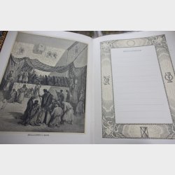 Antique Danish Illustrated Family Bible 1929 � Large Leather Bound Gilt Edge �Illustreret Familie Bibel� with Family Record Pages