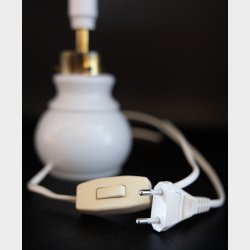 Vintage ODR ECCO Opaline Glass Table Lamp � Danish Design � Brass &amp; White Glass � 10 x 25 cm