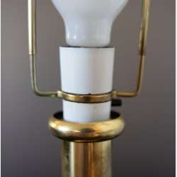 Vintage Brass Table Lamp with Acrylic Shade � Mid-Century Style � 43 x 12 cm � Fully Working