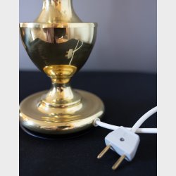Vintage Brass Table Lamp with Acrylic Shade � Mid-Century Style � 43 x 12 cm � Fully Working