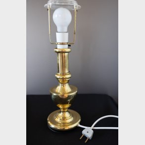 Vintage Brass Table Lamp with Acrylic Shade � Mid-Century Style � 43 x 12 cm � Fully Working
