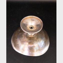 Vintage Silver Plated Pedestal Bowl 16 cm � Minimalist Footed Dish � Mid Century Modern Serving Bowl