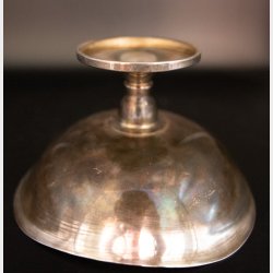 Vintage Silver Plated Pedestal Bowl 16 cm � Minimalist Footed Dish � Mid Century Modern Serving Bowl