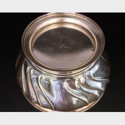Large Vintage Silver Plated Bowl 21 cm � Sculptural Design with Polished Interior � Mid Century Modern Serving Bowl