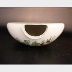 Vintage 1950s Hand-Painted Wall Vase � Danish Floral Ceramic Wall Pocket � Signed Ingelise B. 1958
