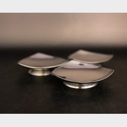 Set of�3 vintage stainless steel mini bowls�featuring a clean and elegant�Scandinavian modern design.