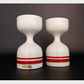 Vintage Danish Wooden Candle Holders � Made in Denmark � Minimalist Design (Set)