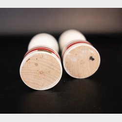 Vintage Danish Wooden Candle Holders � Made in Denmark � Minimalist Design (Set)