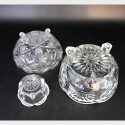 Vintage Cut Glass Bowls � Decorative Set of 3
