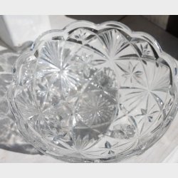 Vintage Cut Glass Bowls � Decorative Set of 3