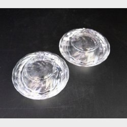 Vintage Glass Tealight Holders � Swirl Design � Heavy Glass (Set)
