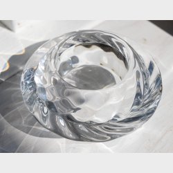 Vintage Glass Tealight Holders � Swirl Design � Heavy Glass (Set)