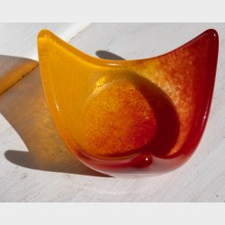Ipsens Art Glass Gudhjem � Colored Glass Tealight Holders (Set of 3)
