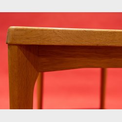 Danish Mid-Century Modern Oak Side Table by Vejle Stole &amp; M�belfabrik � Vintage Scandinavian Design on Castors