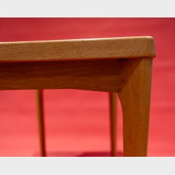 Danish Mid-Century Modern Oak Side Table by Vejle Stole &amp; M�belfabrik � Vintage Scandinavian Design on Castors
