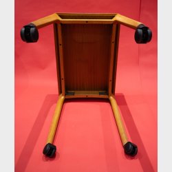 Danish Mid-Century Modern Oak Side Table by Vejle Stole &amp; M�belfabrik � Vintage Scandinavian Design on Castors