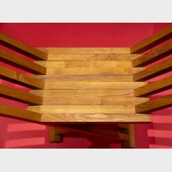 Pair of Vintage Folding Wooden Safari Chairs � Scandinavian Style X-Frame Chairs, Solid Wood, Mid Century Inspired