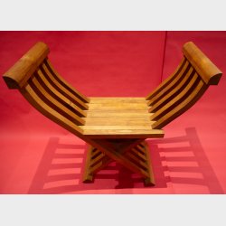 Pair of Vintage Folding Wooden Safari Chairs � Scandinavian Style X-Frame Chairs, Solid Wood, Mid Century Inspired