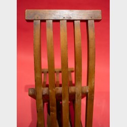 Pair of Vintage Folding Wooden Safari Chairs � Scandinavian Style X-Frame Chairs, Solid Wood, Mid Century Inspired