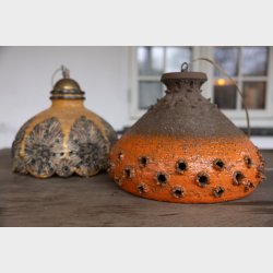 Vintage West Germany Fat Lava Ceramic Lamps � Pair of Mid Century Table Lamps, 1960s�70s