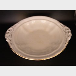 Antique Villeroy &amp; Boch Mettlach Porcelain Dinner Service, 69 Pieces, circa 1900�1930, White with Gilt Rim, Complete Table Setting for 12