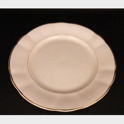 Antique Villeroy &amp; Boch Mettlach Porcelain Dinner Service, 69 Pieces, circa 1900�1930, White with Gilt Rim, Complete Table Setting for 12