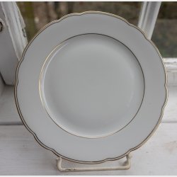 Vintage Noritake Dessert Plates Set of 12 � Fine Japanese Porcelain Cake Plates with Gold Rim 15 cm