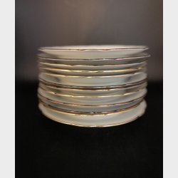 Vintage Noritake Dessert Plates Set of 12 � Fine Japanese Porcelain Cake Plates with Gold Rim 15 cm