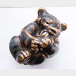 3 Royal Copenhagen Bear Figurines in Brown Glazed Porcelain � Set of 3 � Mint Condition