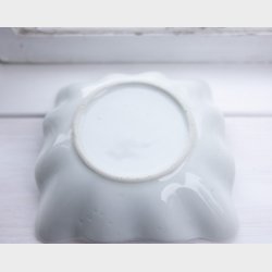 Chinese Rice Grain Porcelain Tray � Blue, Green &amp; Rose Floral Decor