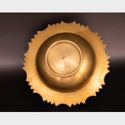 Circular Decorative Brass Container with Lid � Ornate Engraved Design