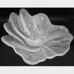 Kosta Boda Frosted Art Glass Bowl � Organic Freeform Shape � Scandinavian Classic Design Dish