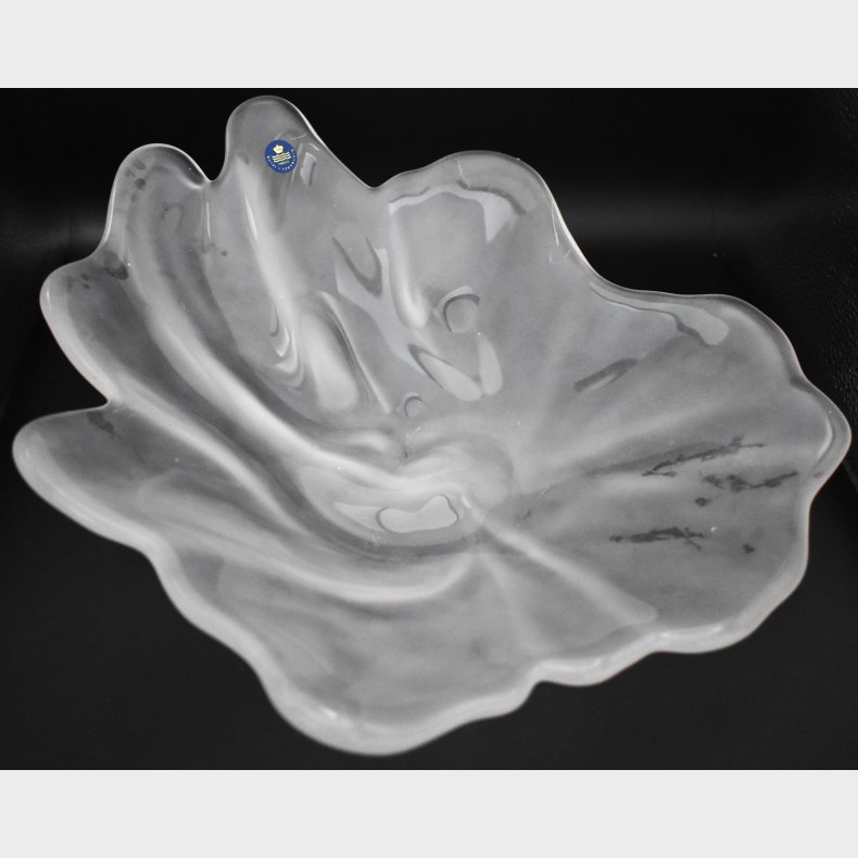 Kosta Boda Frosted Art Glass Bowl � Organic Freeform Shape � Scandinavian Classic Design Dish