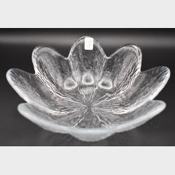 Holmegaard Glass Bowl � Floral Shaped Scandinavian Design � Made in Denmark