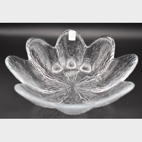 Holmegaard Glass Bowl � Floral Shaped Scandinavian Design � Made in Denmark